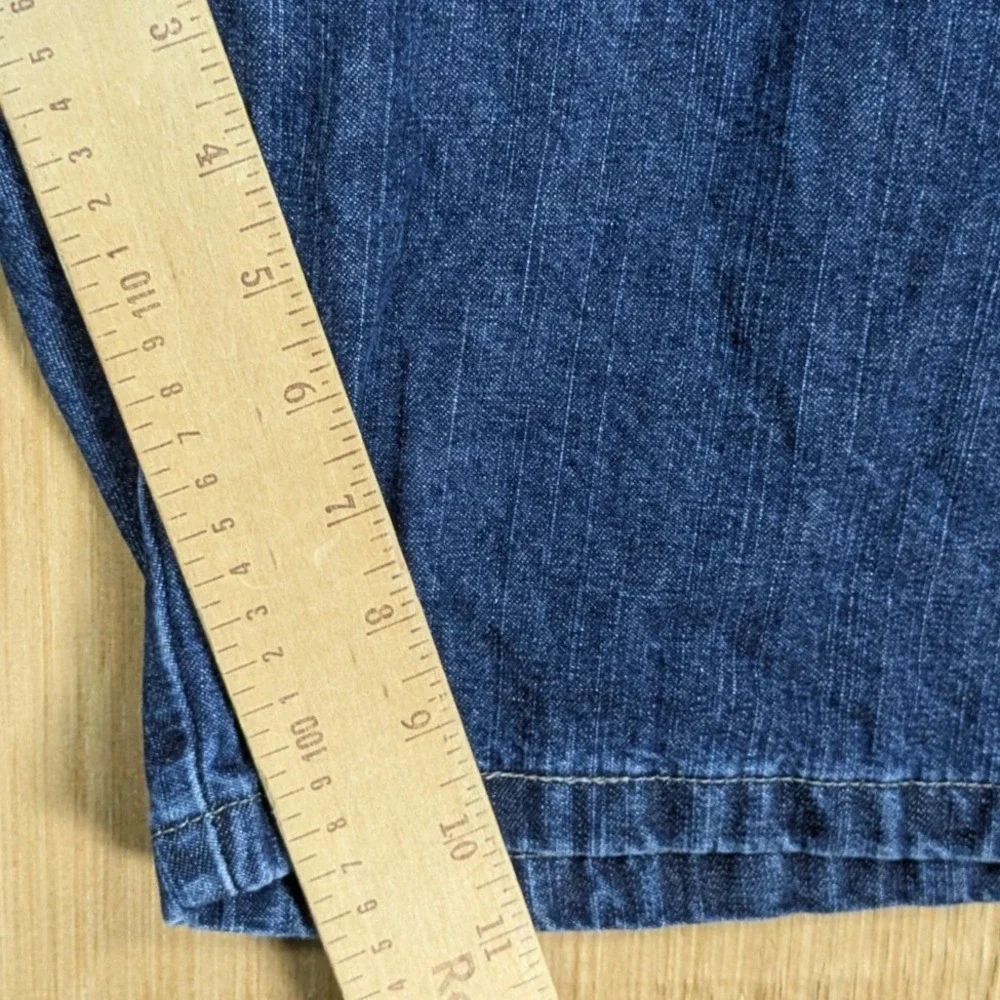 Wrangler‎ Authentics Shorts Mens 42 Blue Denim Carpenter Dark Wash Utility Retro